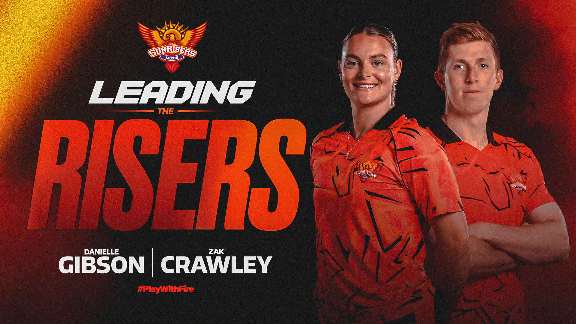 Dani Gibson and Zak Crawley, captains of SunRisers Leeds